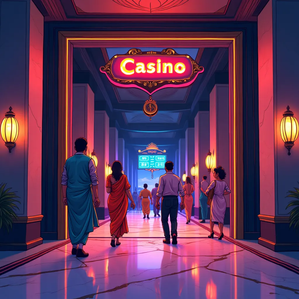 PariPesa live casino hero background with neon lighting